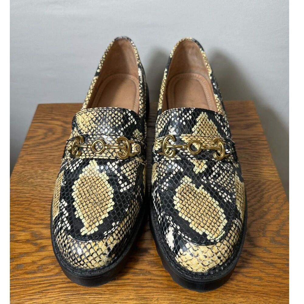 Circus by Sam Edelman Snake Print Deanna Lux Loafers Chunky Lug Sole Sz 10 Shoes